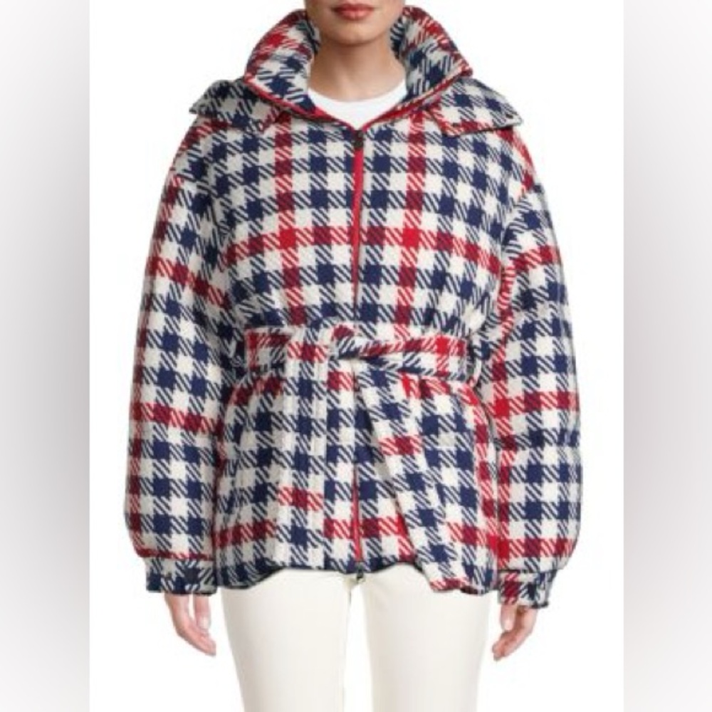 Perfect Moment Performance Ski Gingham Down Puffe… - image 1